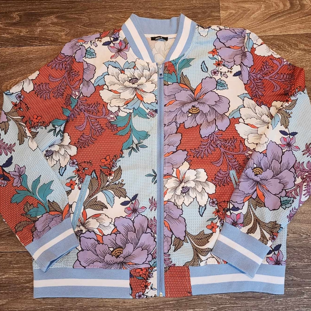 Womens Floral Bomber Jacket